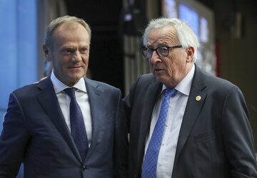 Donald Tusk i Jean-Claude Juncer