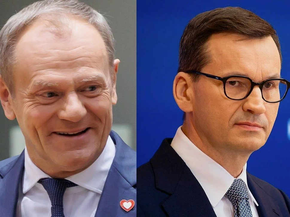 Donald Tusk i Mateusz Morawiecki