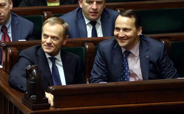 Donald Tusk i Radosław Sikorski