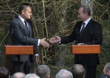 Donald Tusk i Władimir Putin
