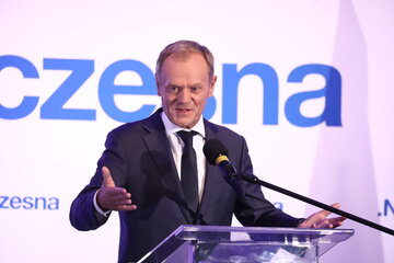 Donald Tusk na konwencji Rady Krajowej Nowoczesnej. Warszawa, 23.07.2021.