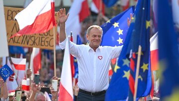 Donald Tusk na wiecu w Poznaniu