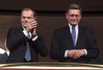 Donald Tusk oraz Leszek Balcerowicz