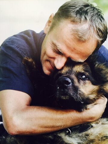 Donald Tusk z psem