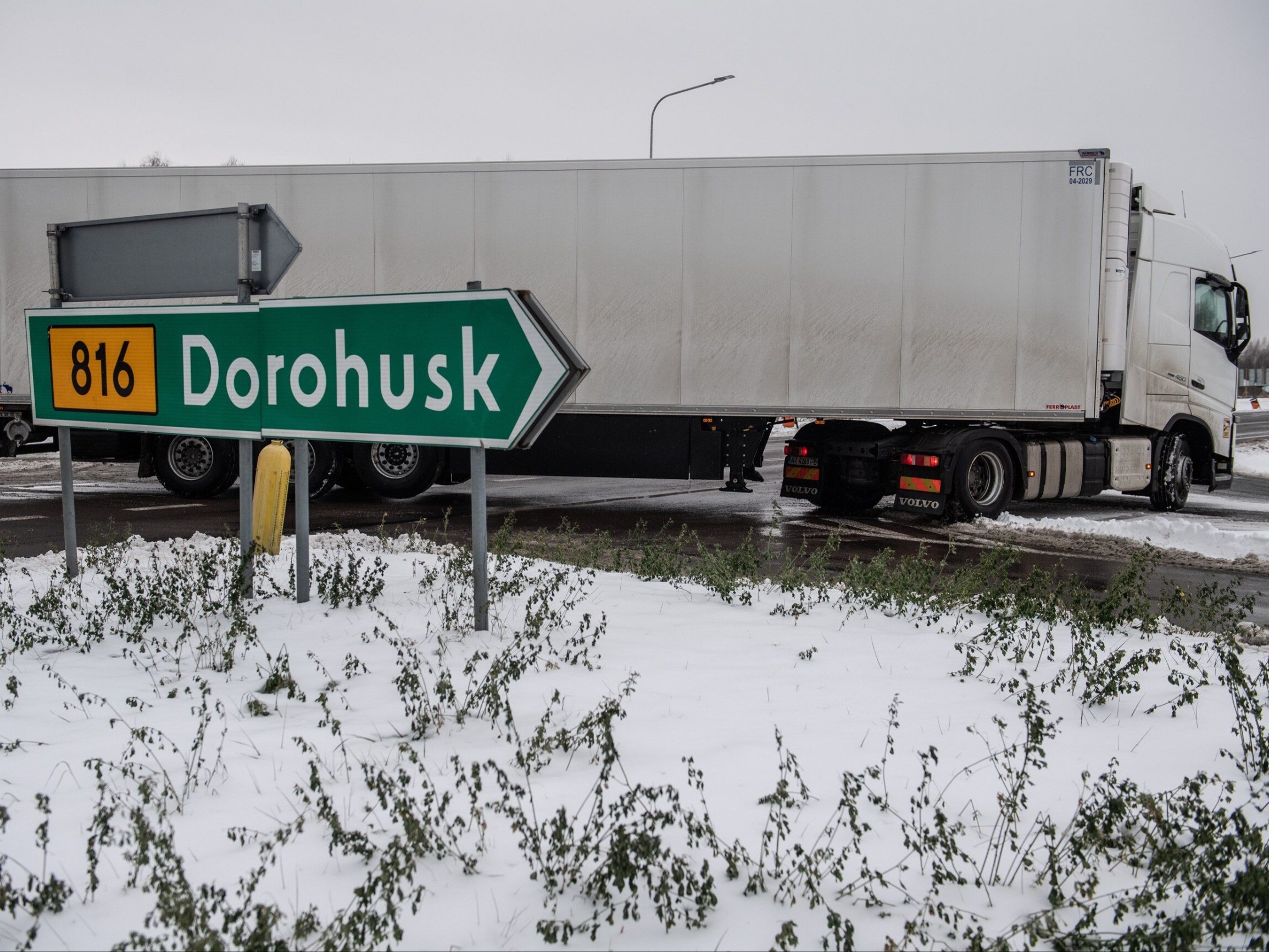 Protest na przejściu granicznym w Dorohusku