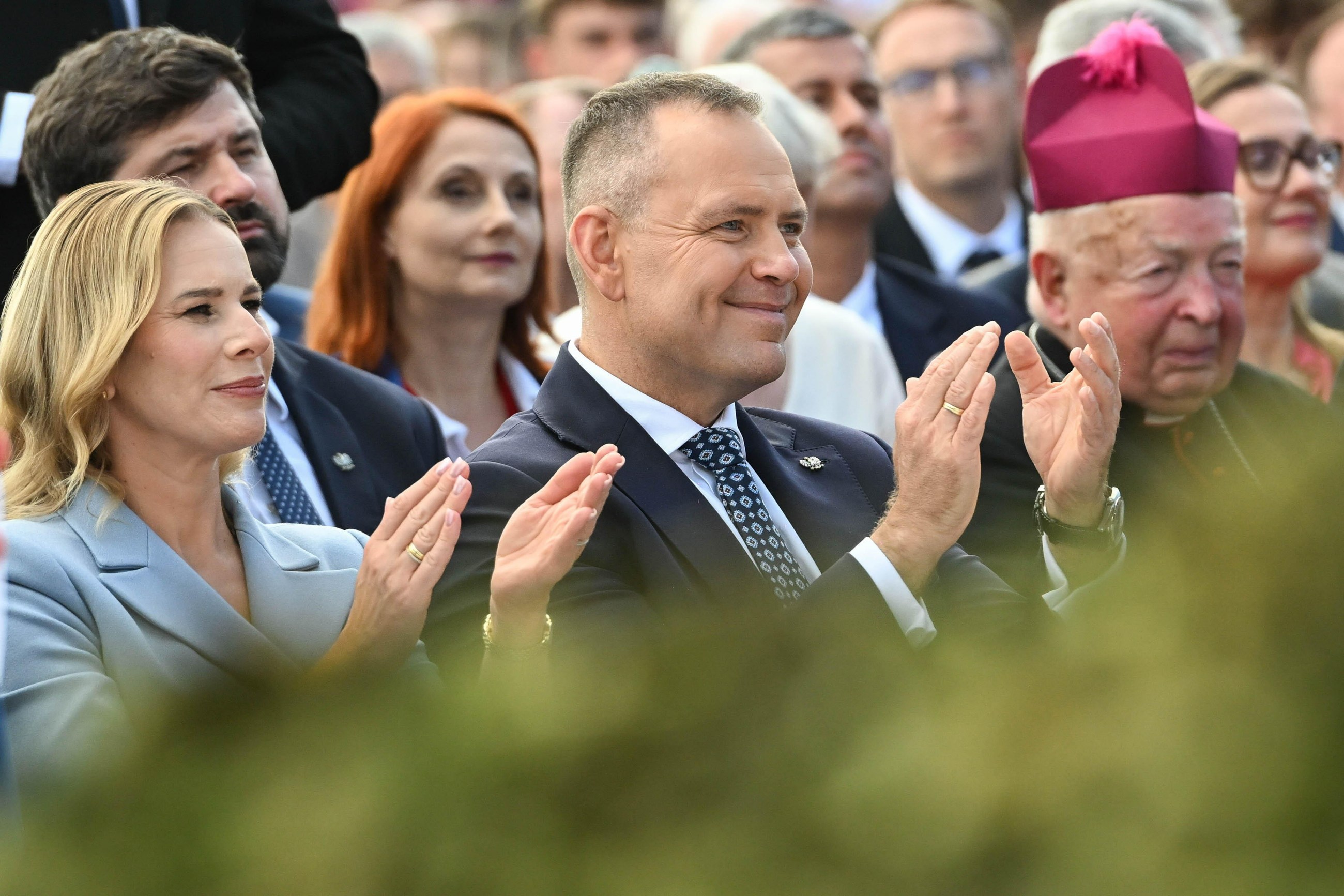 Dożynki prezydenckie. Prezydent Karol Nawrocki i pierwsza dama Marta Nawrocka