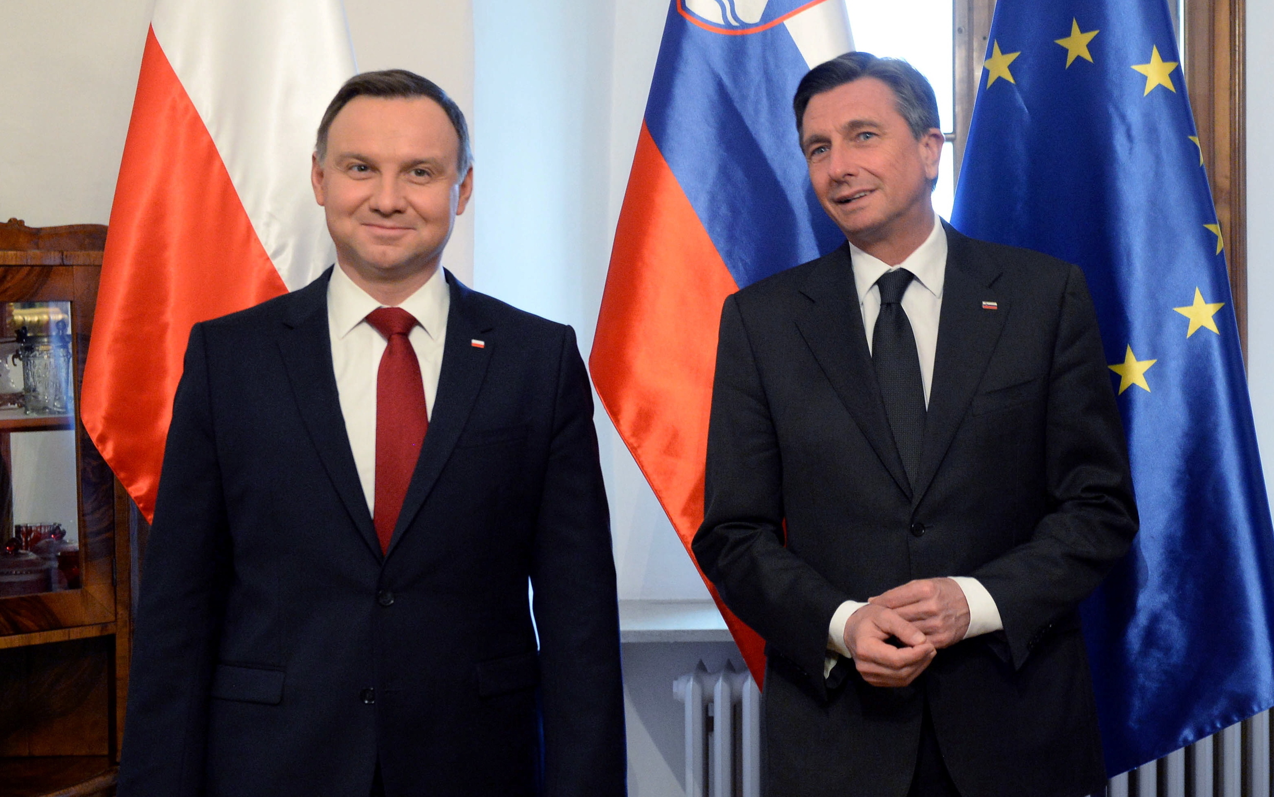 Prezydent Andrzej Duda, prezydent Słowenii Borut Pahor