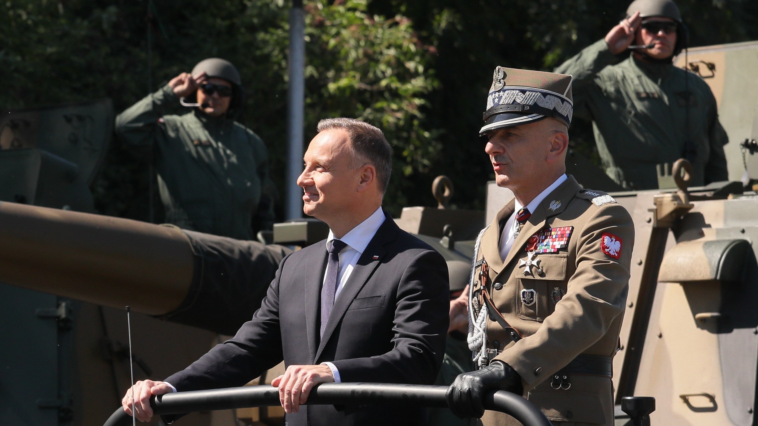 Prezydent Andrzej Duda podczas obchodów Święta Wojska Polskiego