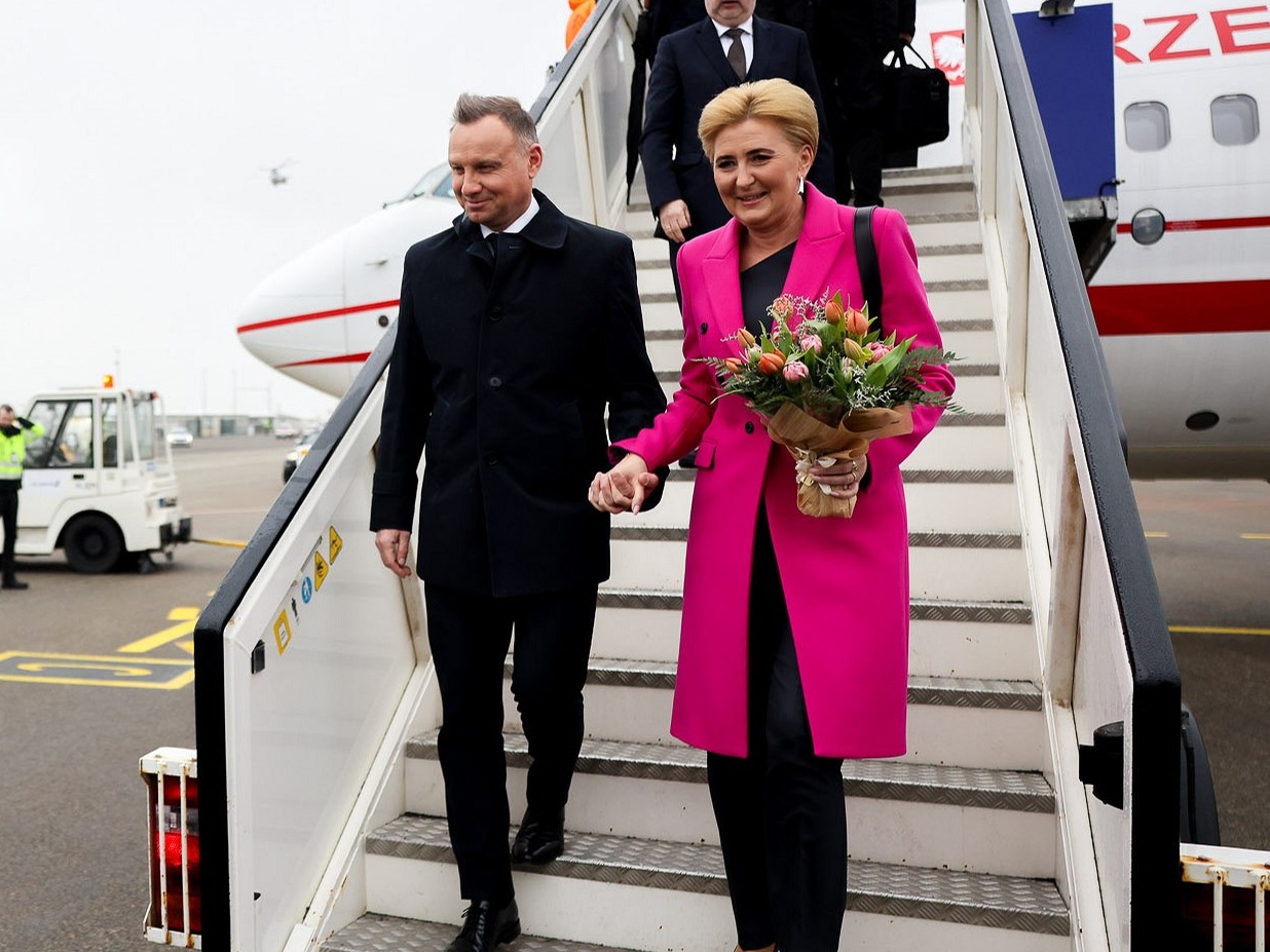 Prezydent Andrzej Duda i pierwsza dama Agata Kornhauser-Duda