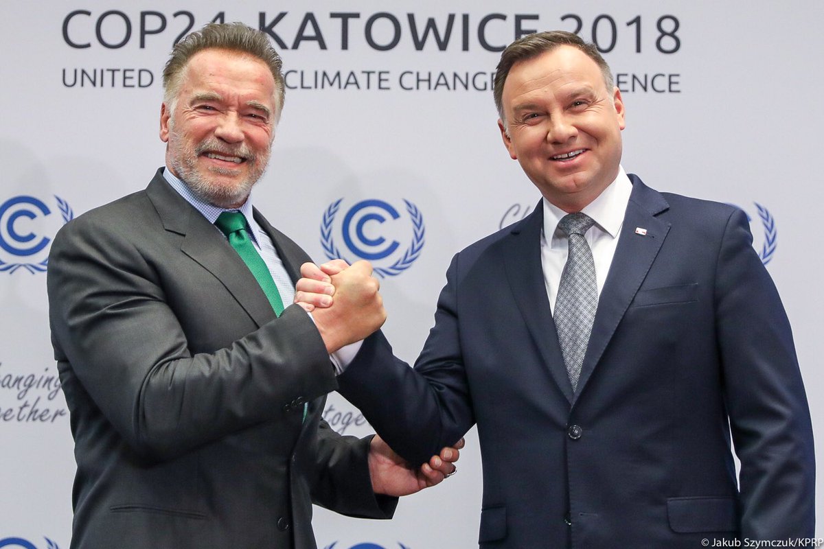 Arnold Schwarzenegger i Andrzej Duda