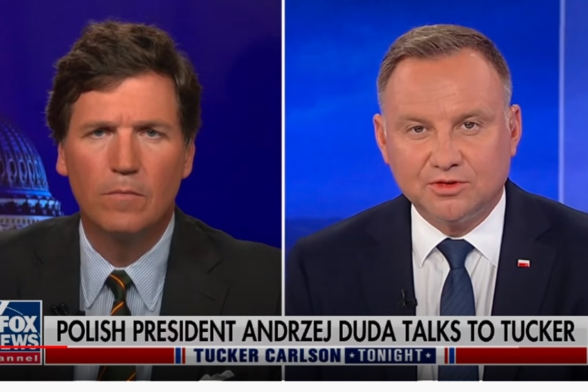 Prezydent Andrzej Duda podczas wywiadu dla amerykańskiej stacji Fox News