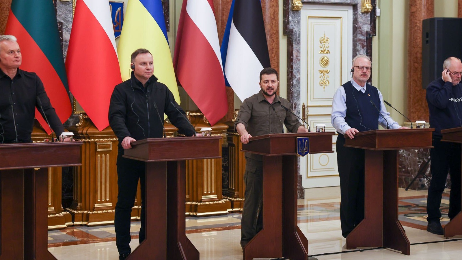 Konferencja prezydentów w Kijowie. 13.04.2022 r.