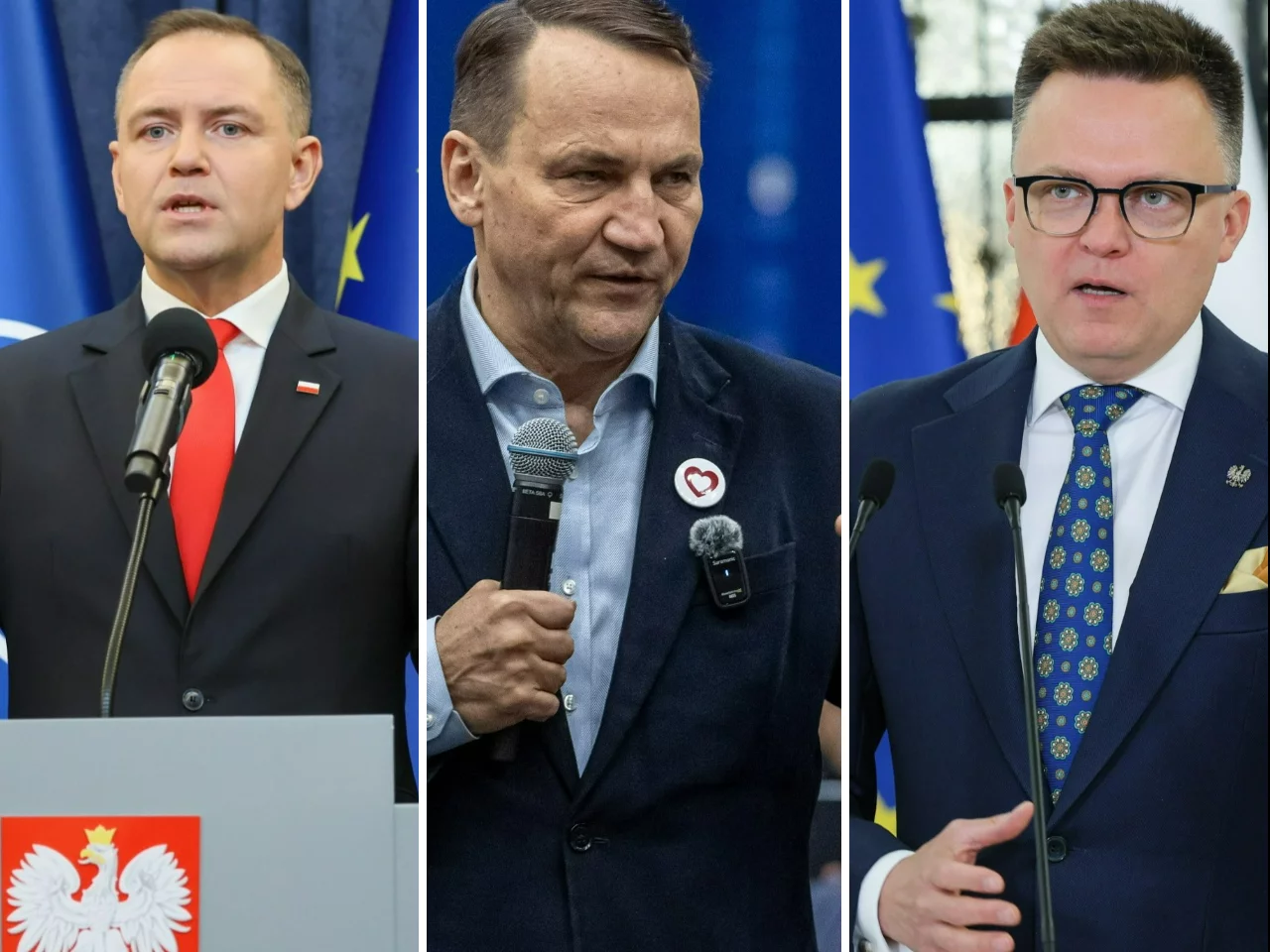 Karol Nawrocki, Radosław Sikorski, Szymon Hołownia