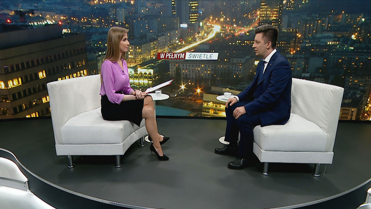 Szef Kancelarii Premiera Michał Dworczyk w programie Ewy Bugały „W pełnym świetle” w TVP Info.