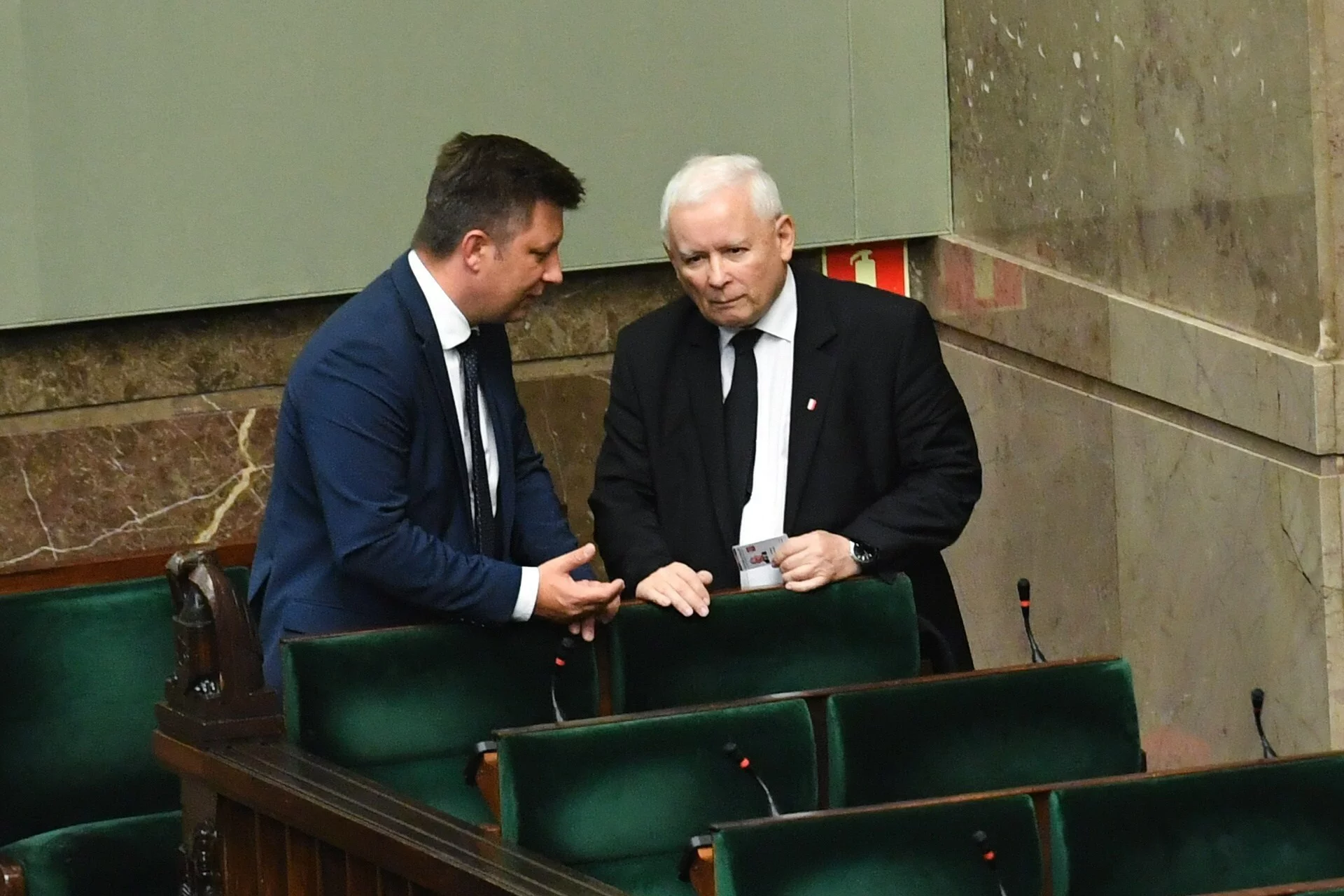 Michał Dworczyk i Jarosław Kaczyński