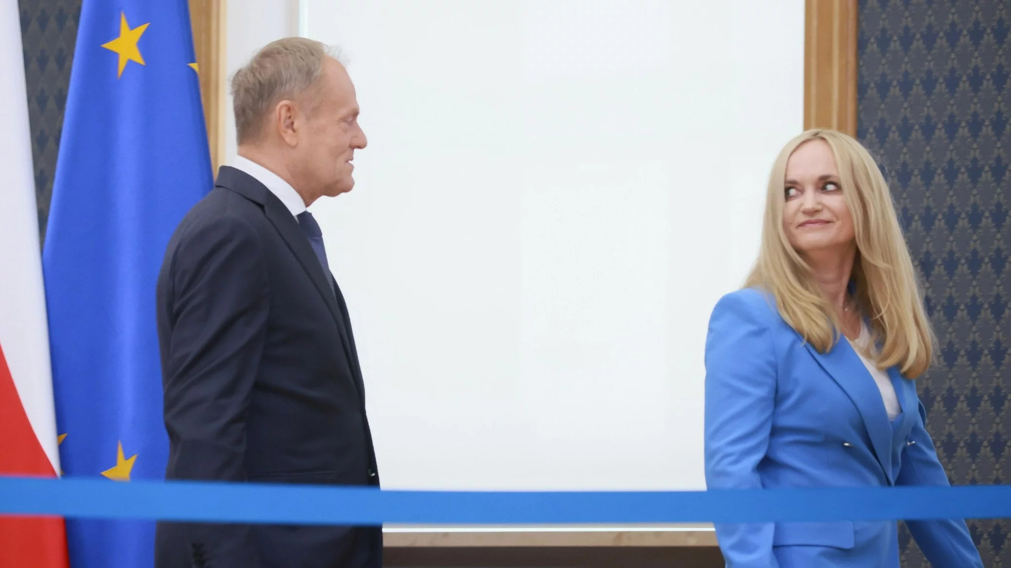 Premier Donald Tusk i minister zdrowia Jolanta Sobierańska-Grenda