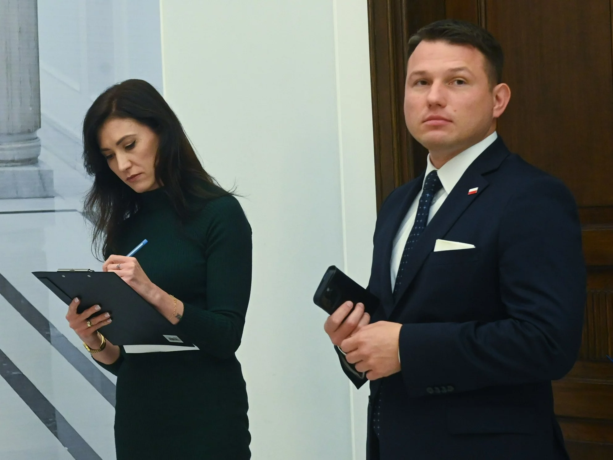 Lider Nowej Nadziei Sławomir Mentzen i europosłanka Ewa Zajączkowska-Hernik