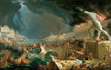 "Dzieje imperium: zniszczenie", Thomas Cole, 1836 r.