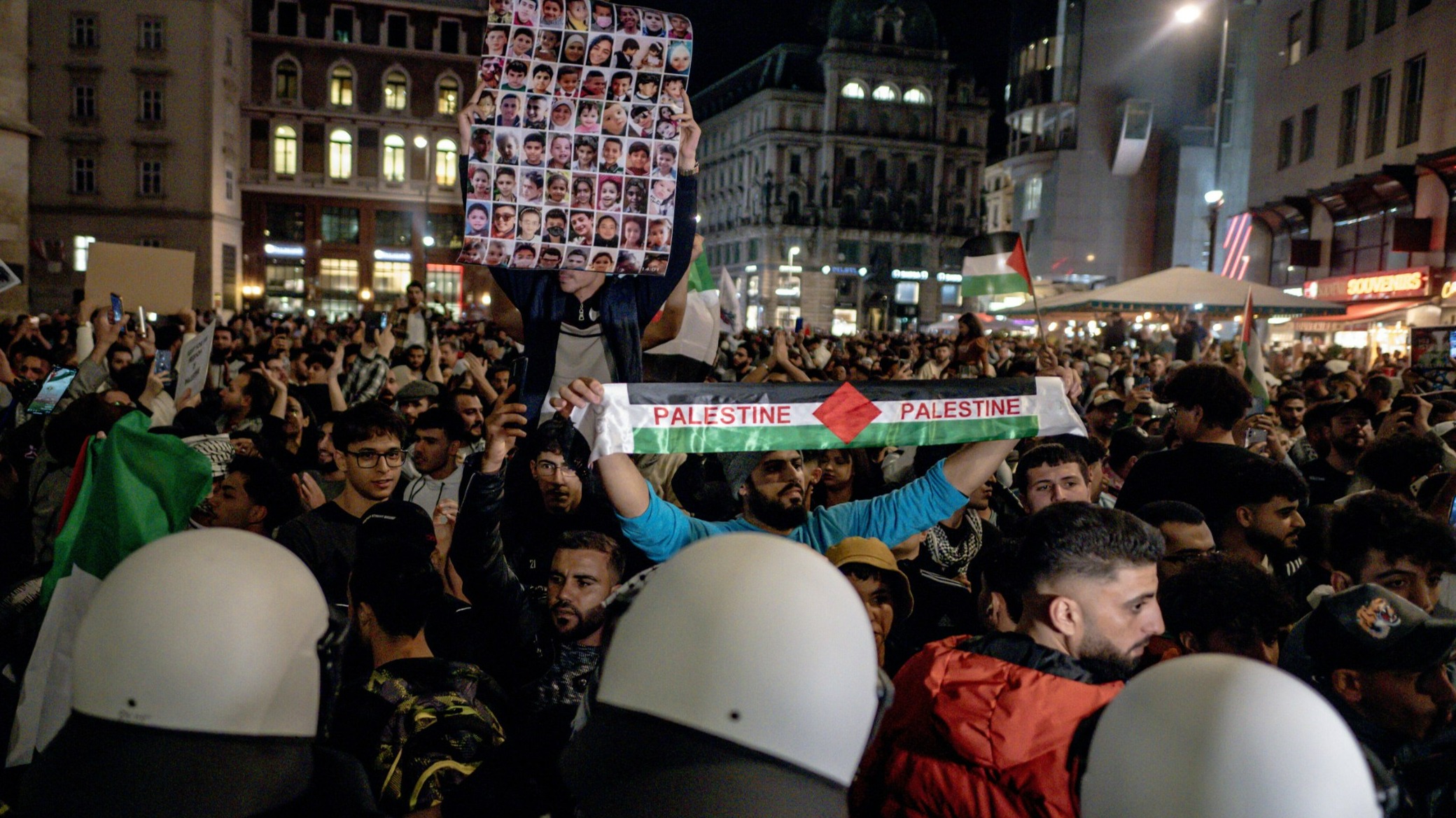 Propalestyński protest w Wiedniu