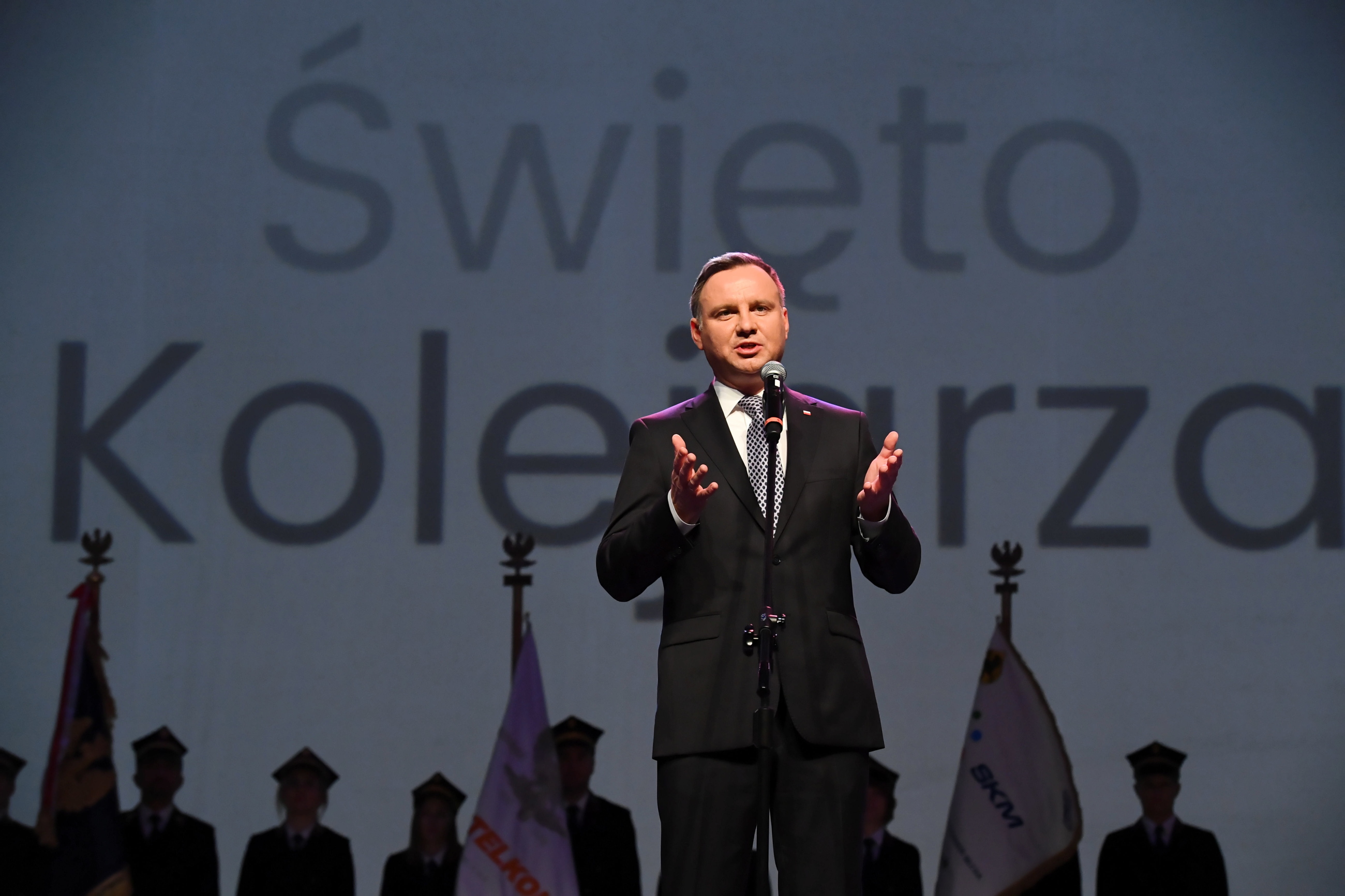 Andrzej Duda na gali z okazji Święta Kolejarza