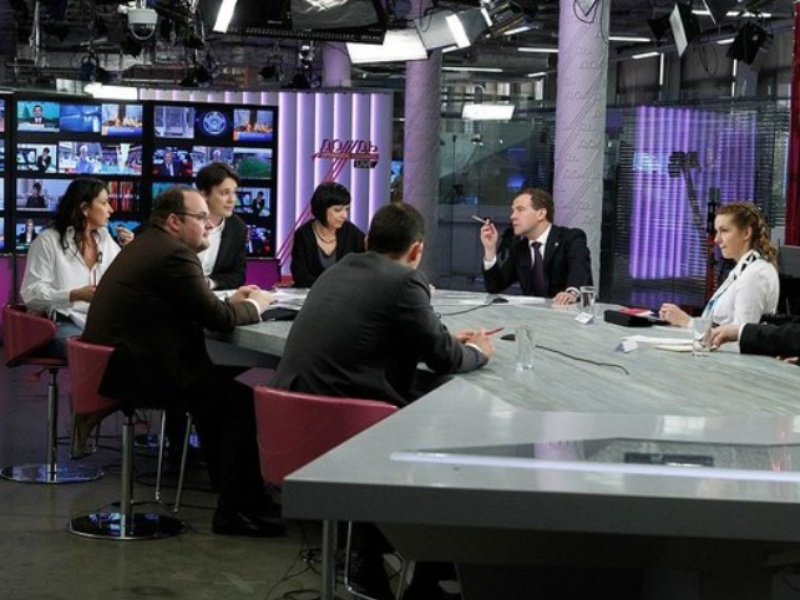 Newsroom w rosyjskiej niezależnej telewizji Dożd .