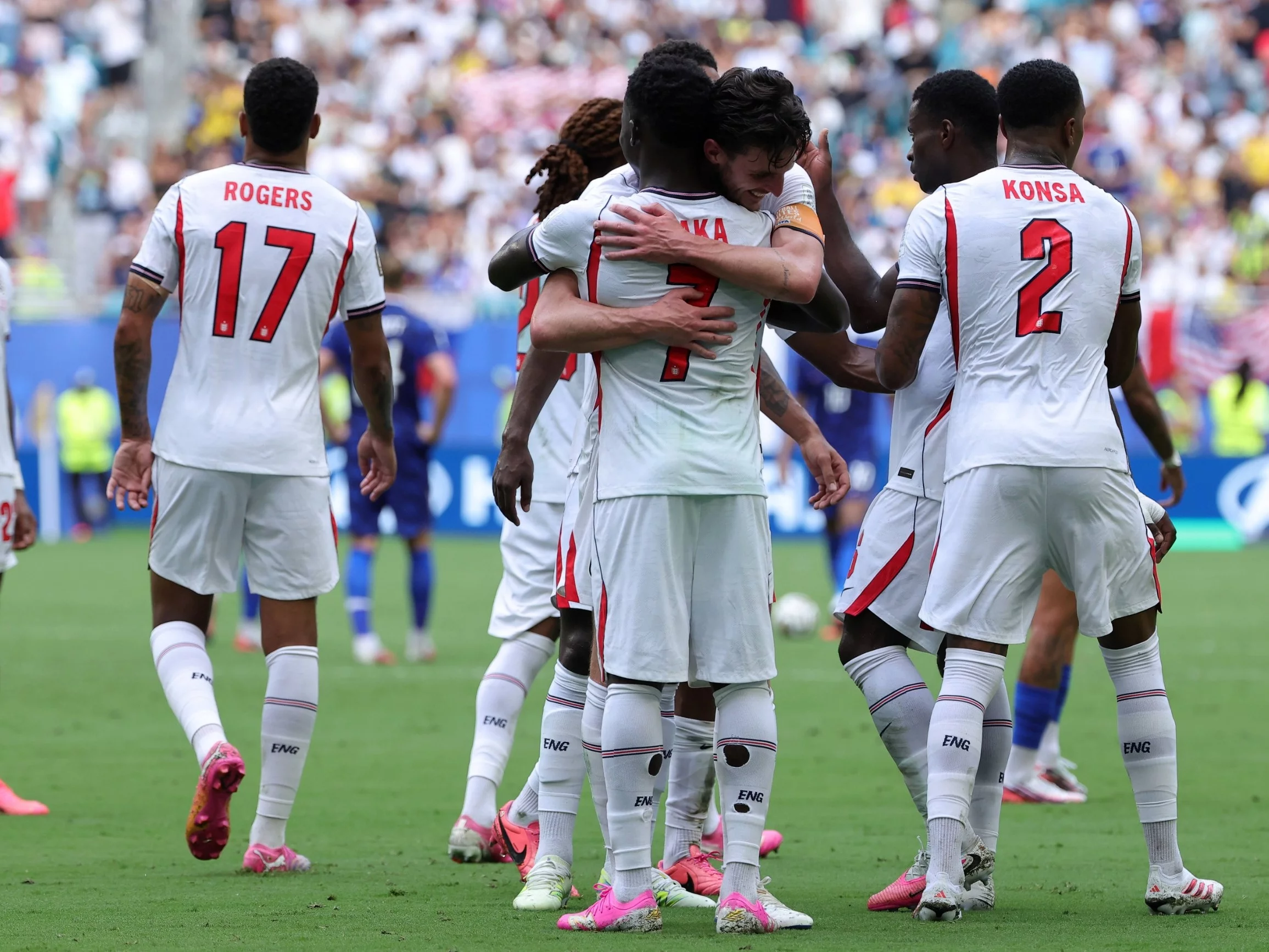 Mundial 2026. Angielscy piłkarze po wygranym meczu z Francją