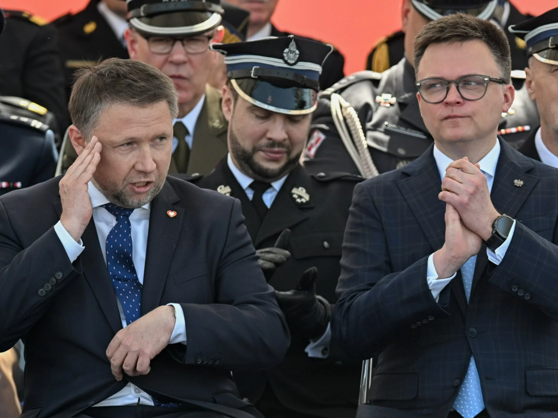 Szef MSWiA Marcin Kierwiński i marszałek Sejmu Szymon Hołownia