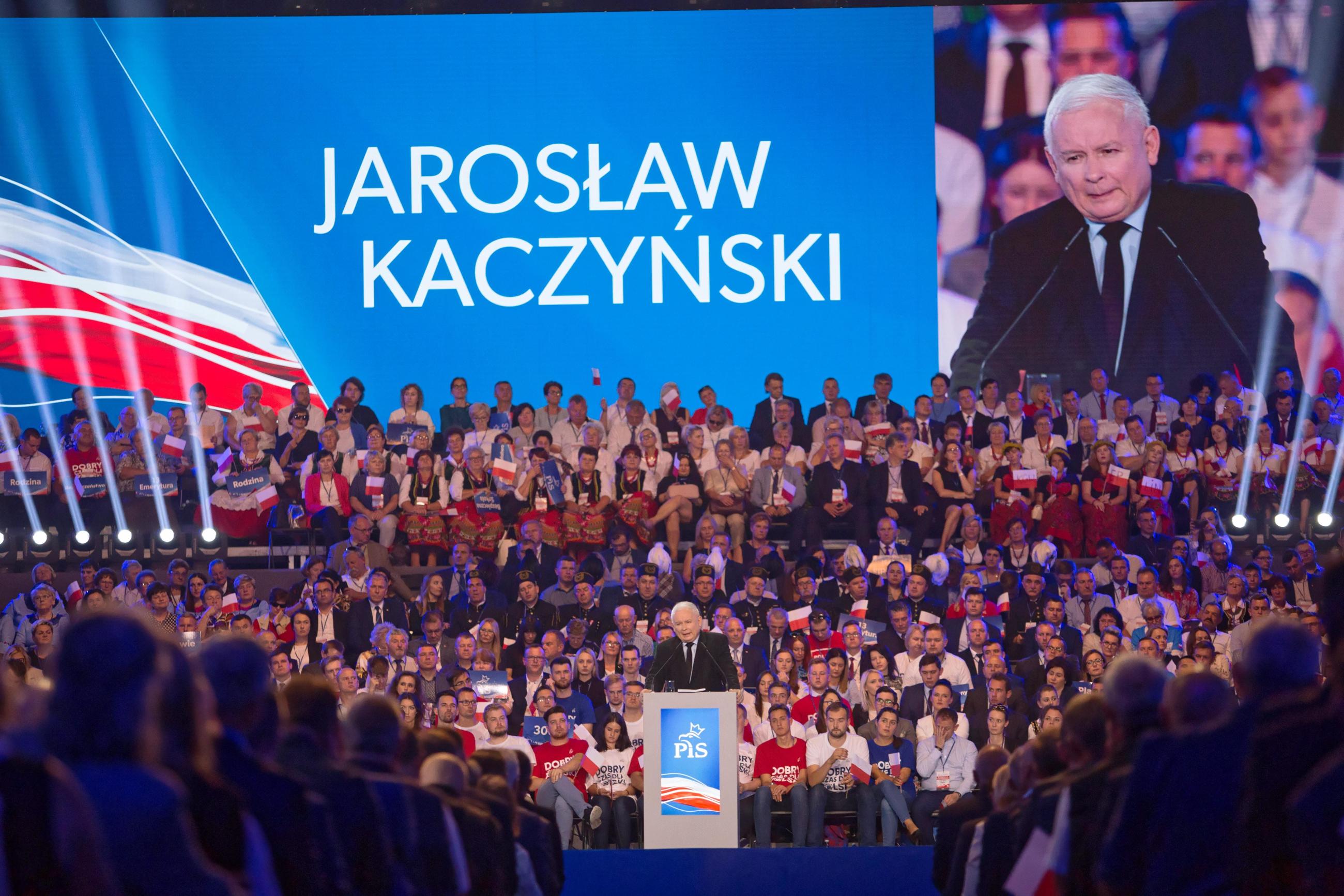 Jarosław Kaczyński na konwencji PiS