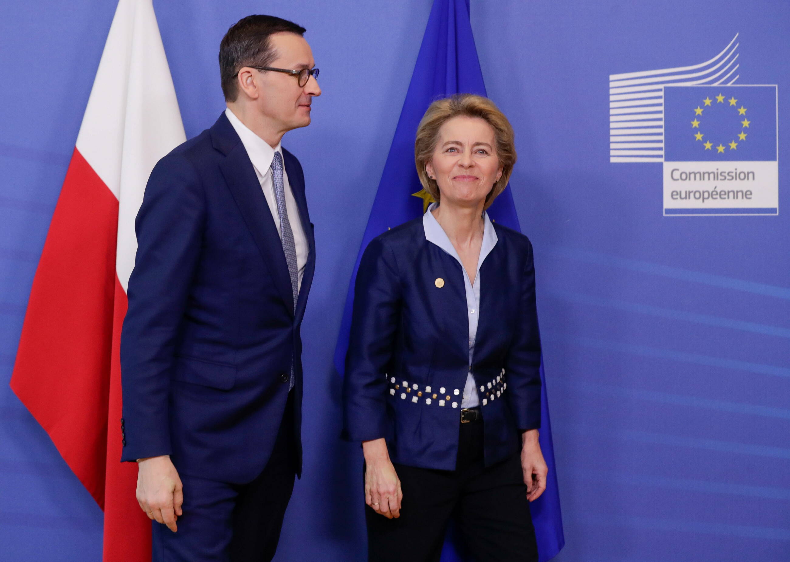 Mateusz Morawiecki i Ursula von der Leyen w Brukseli