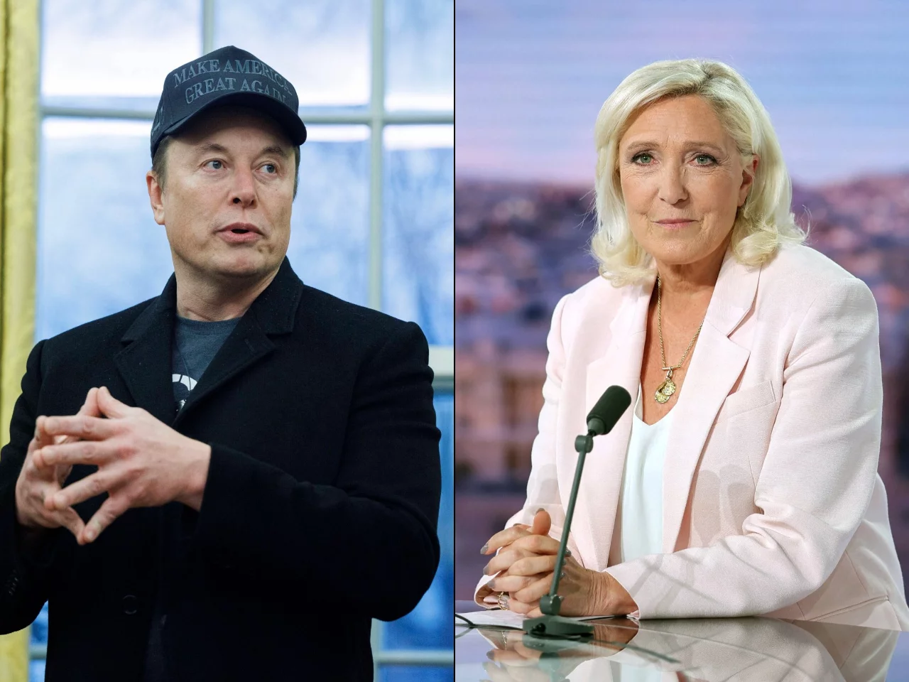 Elon Musk i Marine Le Pen