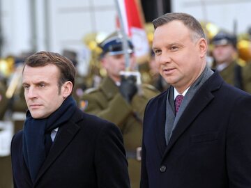 Emmanuel Macron i Andrzej Duda