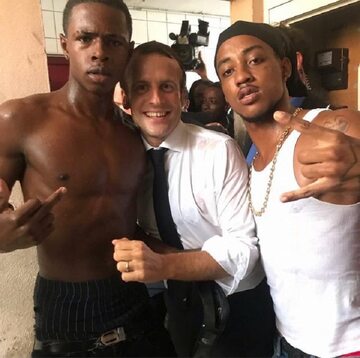 Emmanuel Macron na Saint-Martin