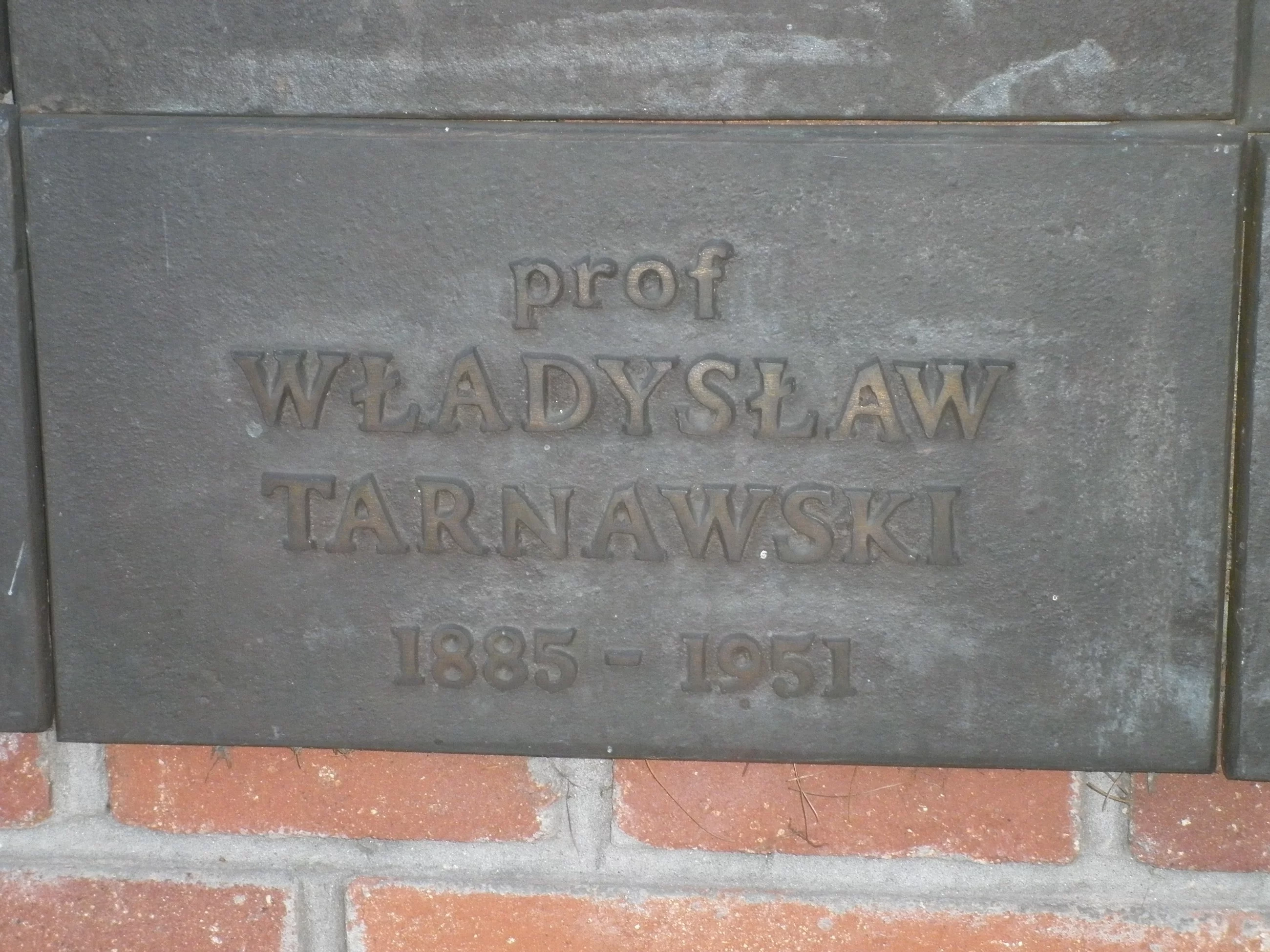 Grób symboliczny prof. Władysława Tarnawskiego