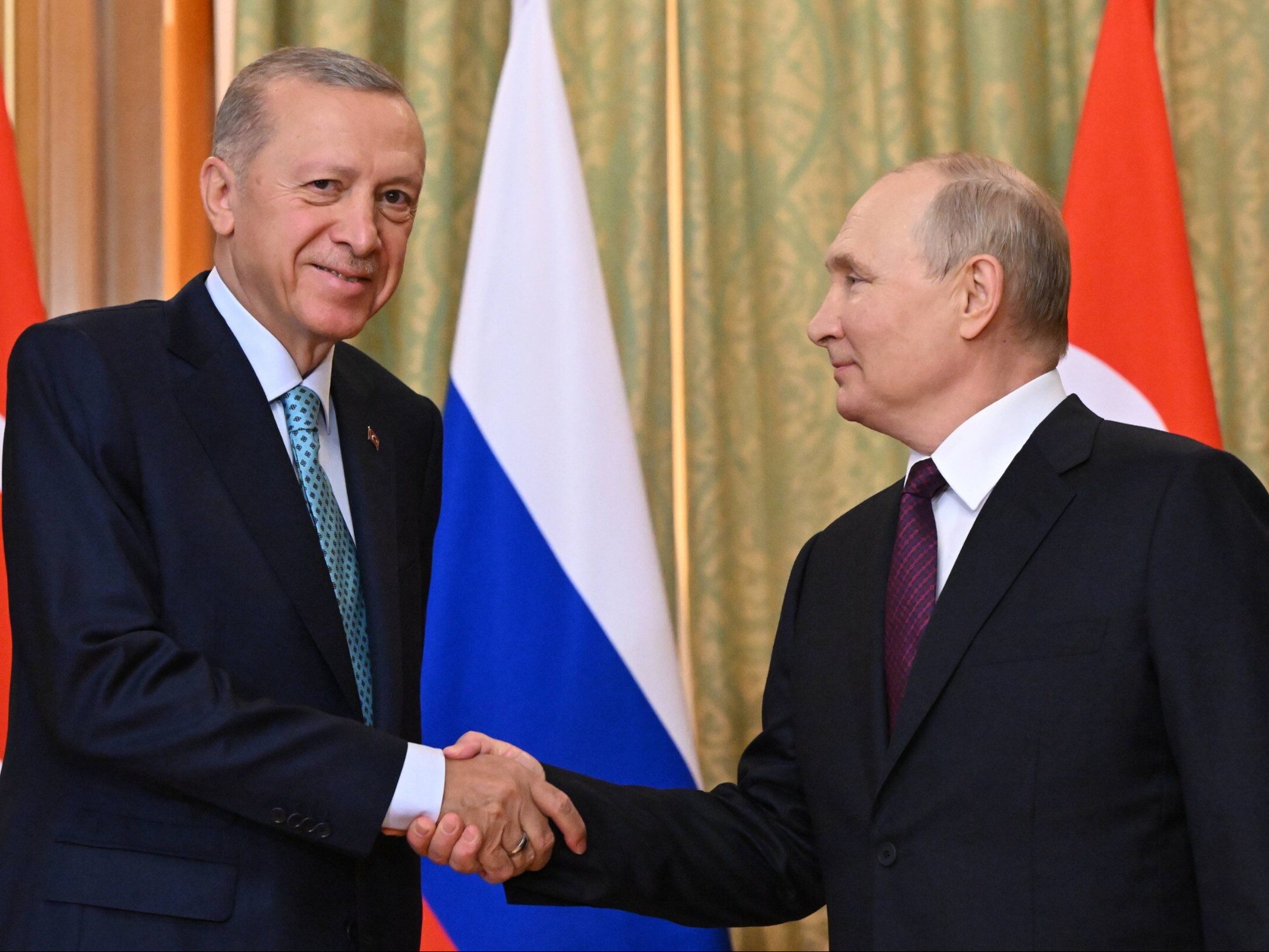 Prezydent Turcji Recep Erdogan i prezydent Rosji Władimir Putin