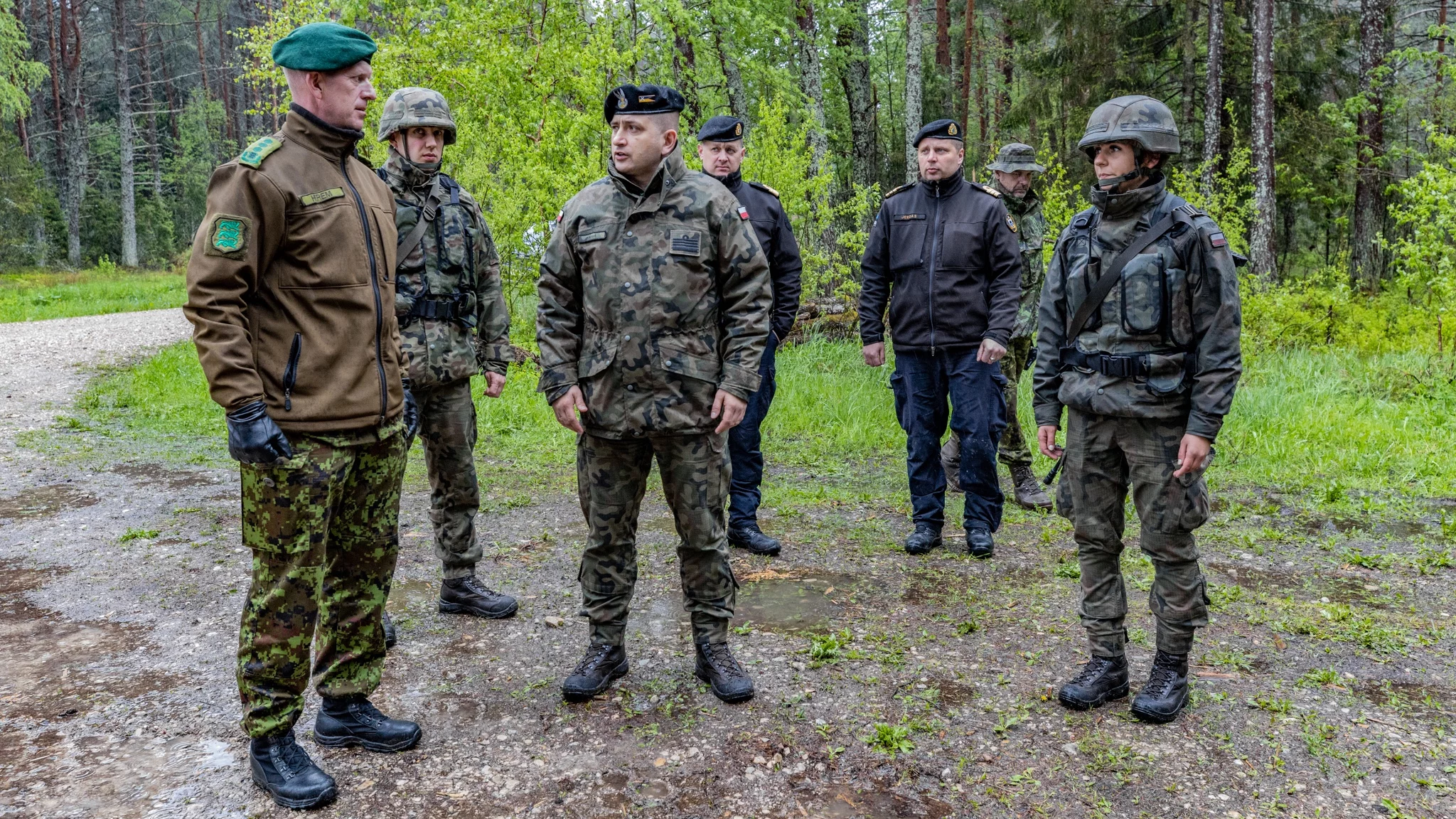 Polscy i estońscy żołnierze