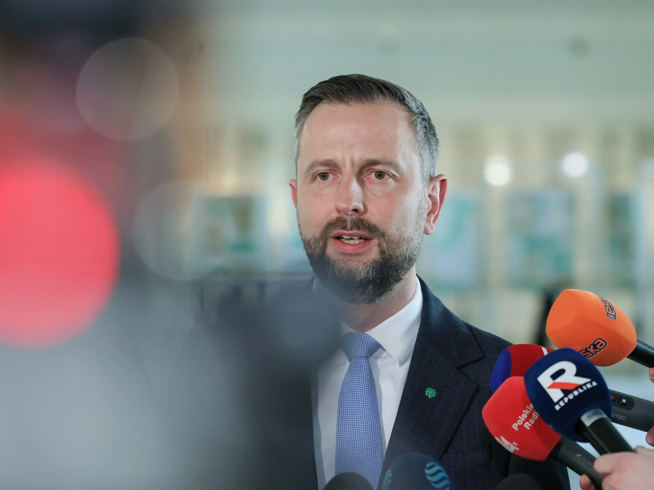 Wicepremier, minister obrony narodowej Władysław Kosiniak-Kamysz na konferencji prasowej w Sejmie