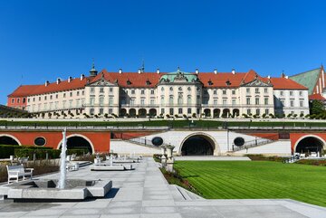 Fasada Zamku Królewskiego od strony ogrodu