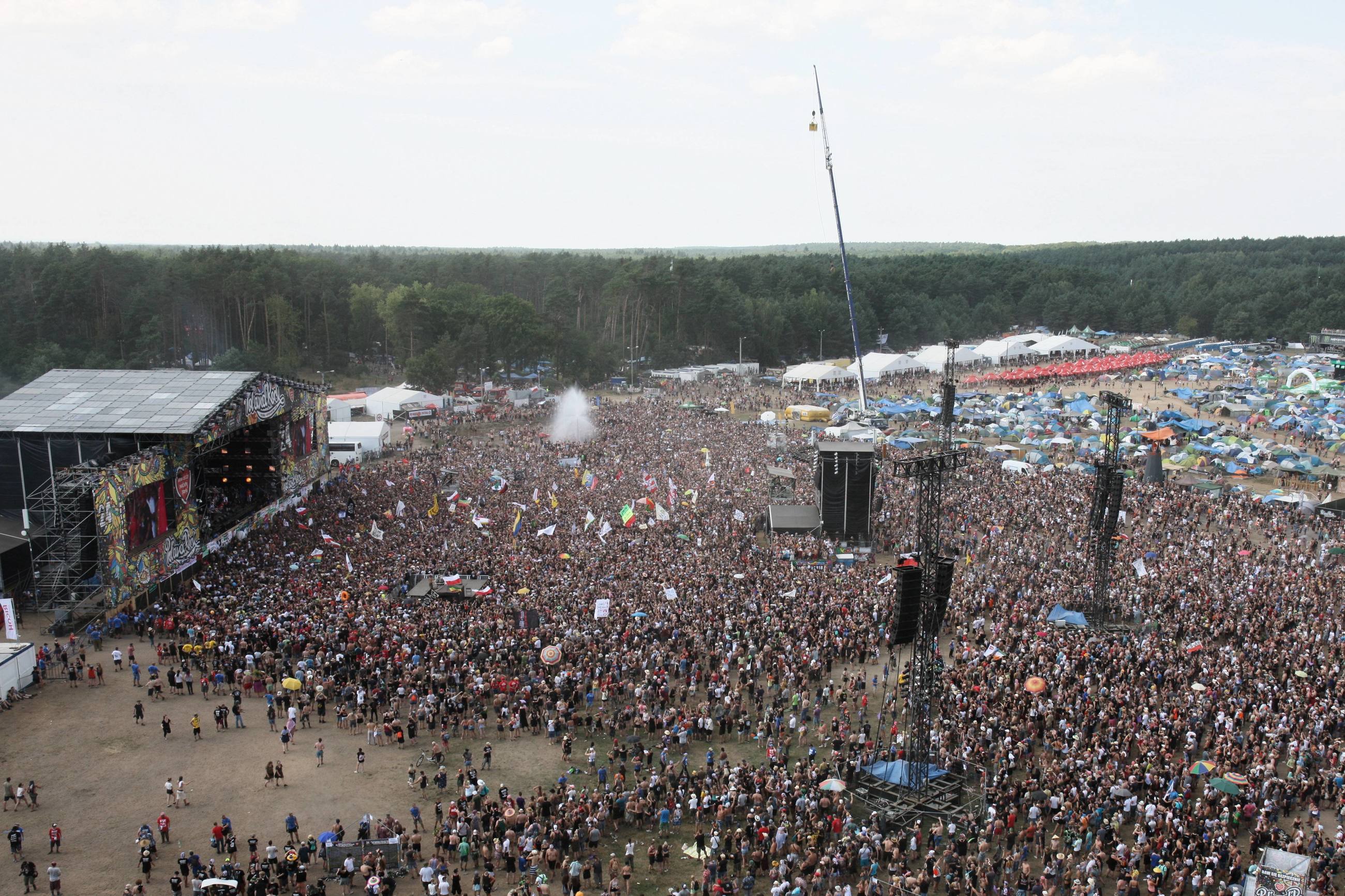 Uczestnicy Pol'and'Rock Festival (Przystanek Woodstock) w Kostrzynie nad Odrą.