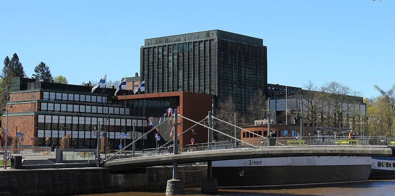 Widok na miasto Turku w Finlandii