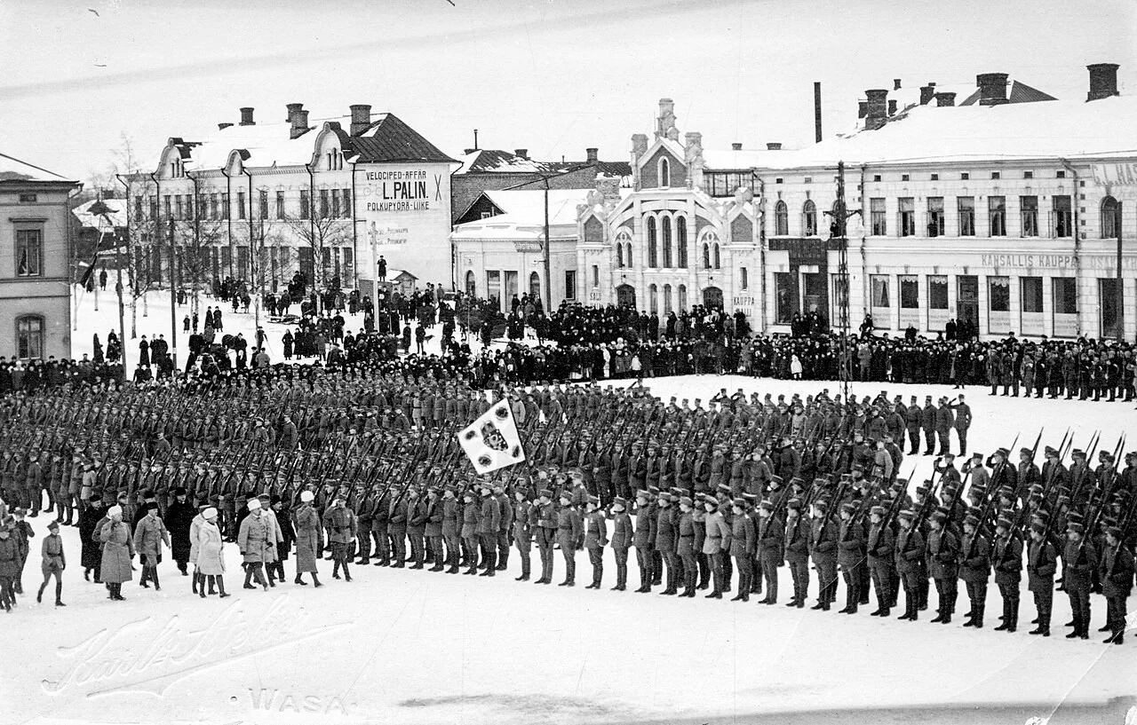 Oddziały "białych" w czasie wojny domowej w Finlandii w 1918 roku