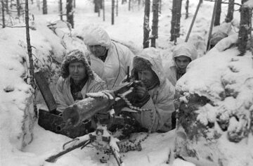 Fińscy żołnierze podczas wojny zimowej z ZSRS