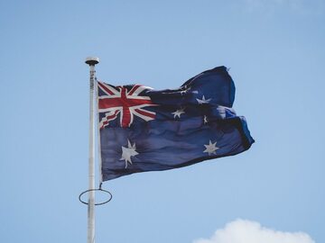 Flaga Australii, zdjęcie ilustracyjne