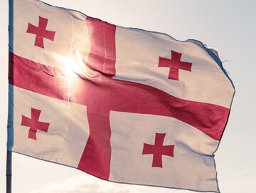 Flaga Gruzji, zdjęcie ilustracyjne