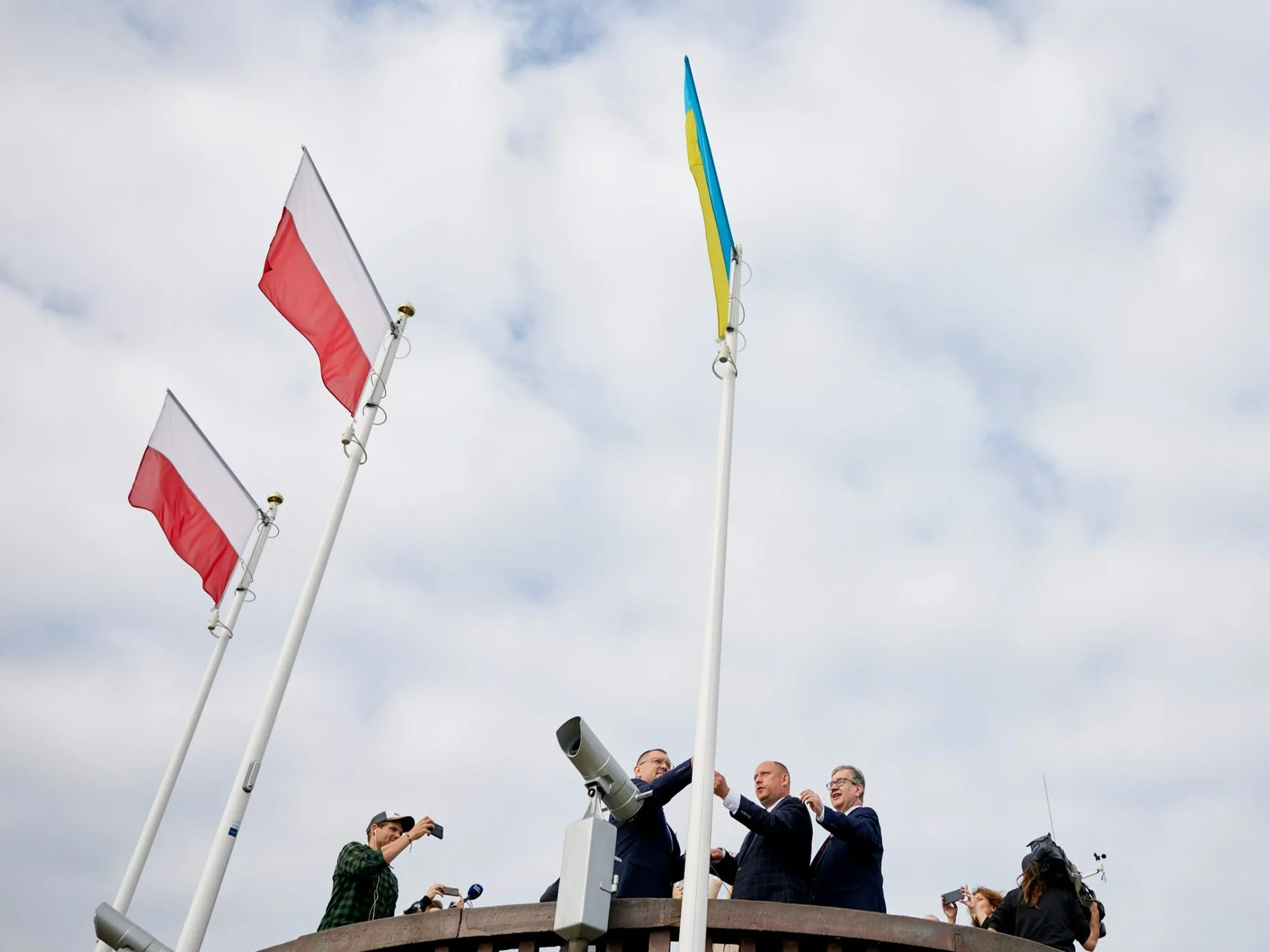 Flaga Ukrainy ponownie na Kopcu Kościuszki