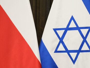 Flagi Polski i Izraela, zdjęcie ilustracyjne