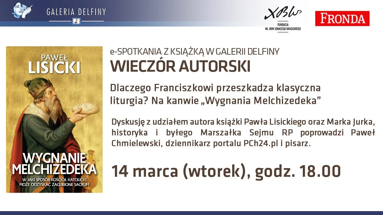 "Dlaczego Franciszkowi przeszkadza klasyczna liturgia?". Zapraszamy na spotkanie z Pawłem Lisickim