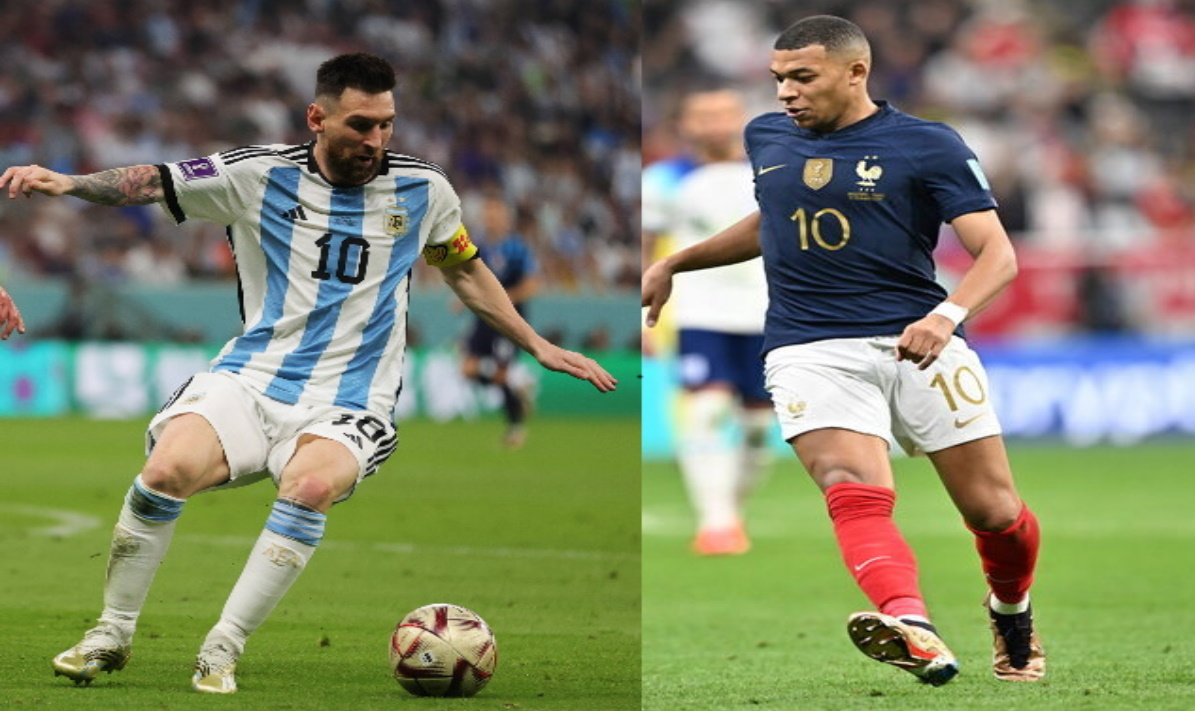 Leo Messi (Argentyna) i Kylian Mbappe (Francja)