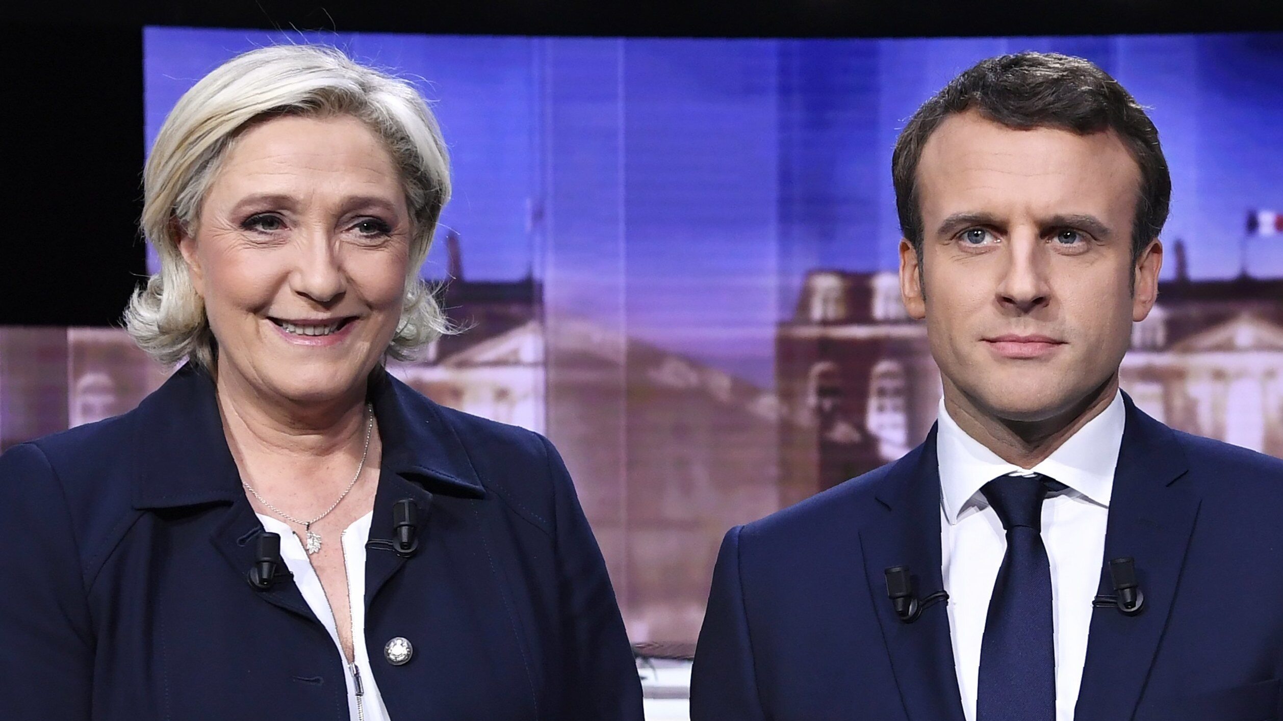 Marine Le Pen i Emmanuel Macron