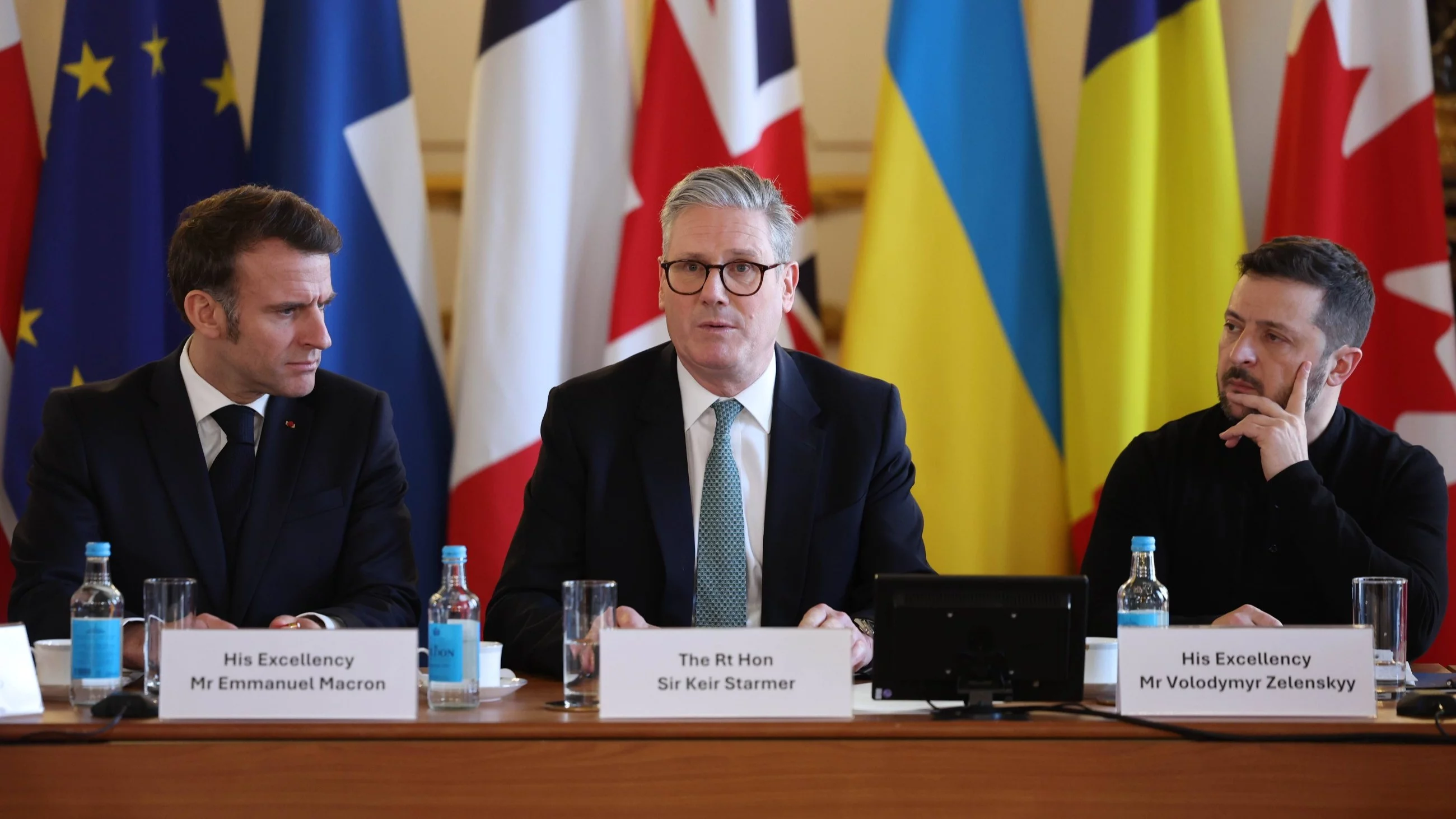 Emmanuel Macron, Keir Starmen, Wołodymyr Zełenski