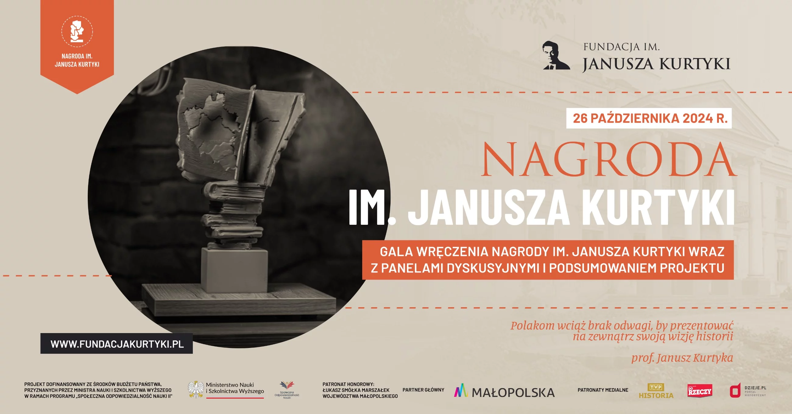 Gala wręczenia Nagrody im. Janusza Kurtyki